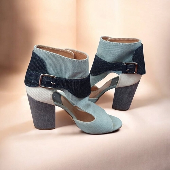 Laurence Dacade Rush Denim Peep Toe Ankle Booties Size EU 37/USA 6.5 - Picture 13 of 13